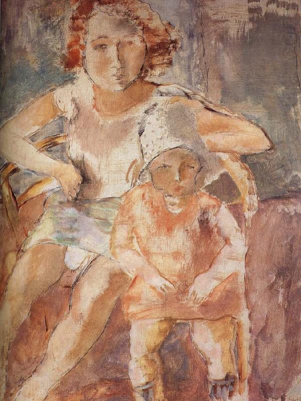 Jules Pascin Younger mother with child oil painting picture